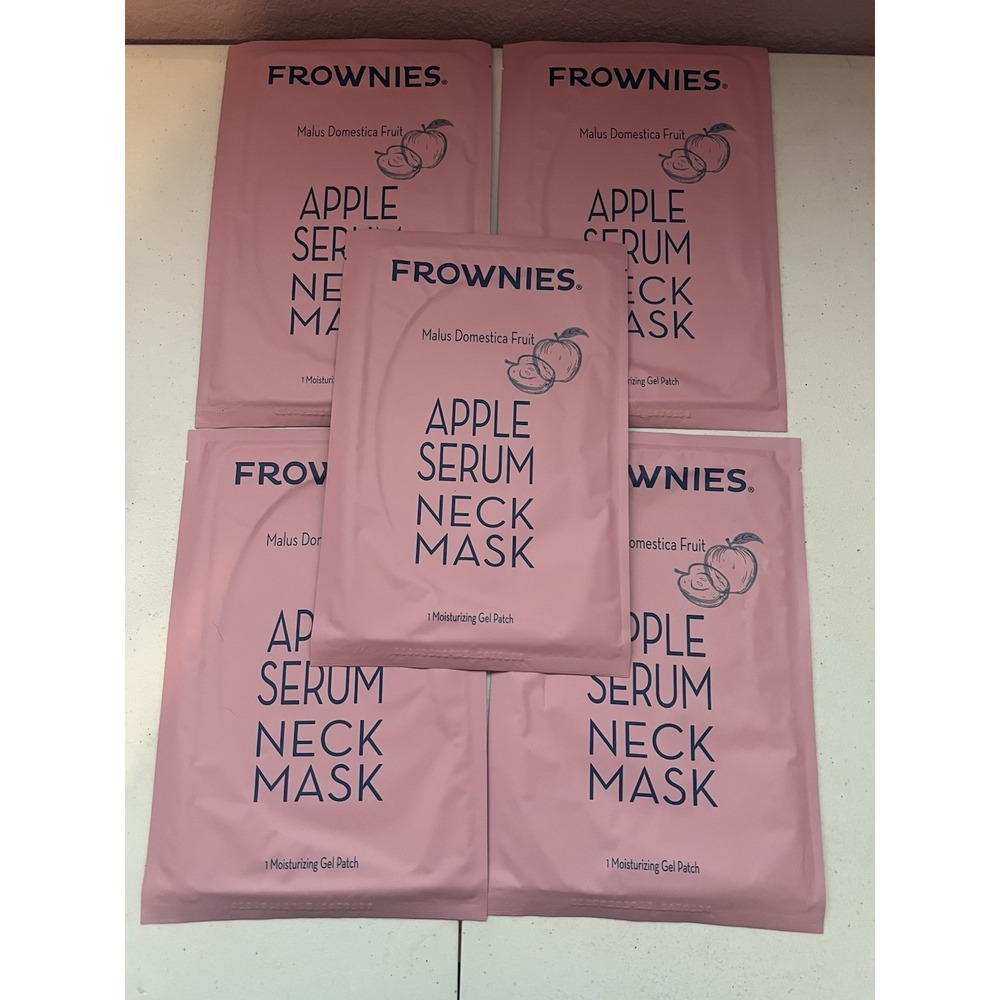 Frownies Apple Serum Neck Mask 6 Moisturizing Gel Patches Exp 6/2026